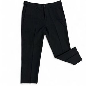 Haggar Men’s Gray Dress Pants 36x29 Comfort Stretch Waistband Flat Front Trouser